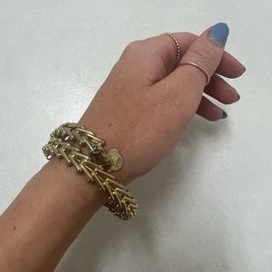 Alex & Ani energy gold colored chevron
wrap bracelet
OS